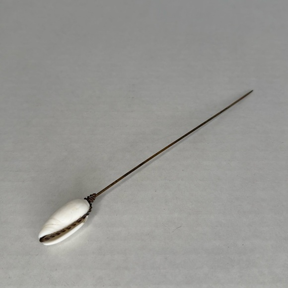Antique Edwardian seashell and gold Stick Pin - Picture 1 of 8